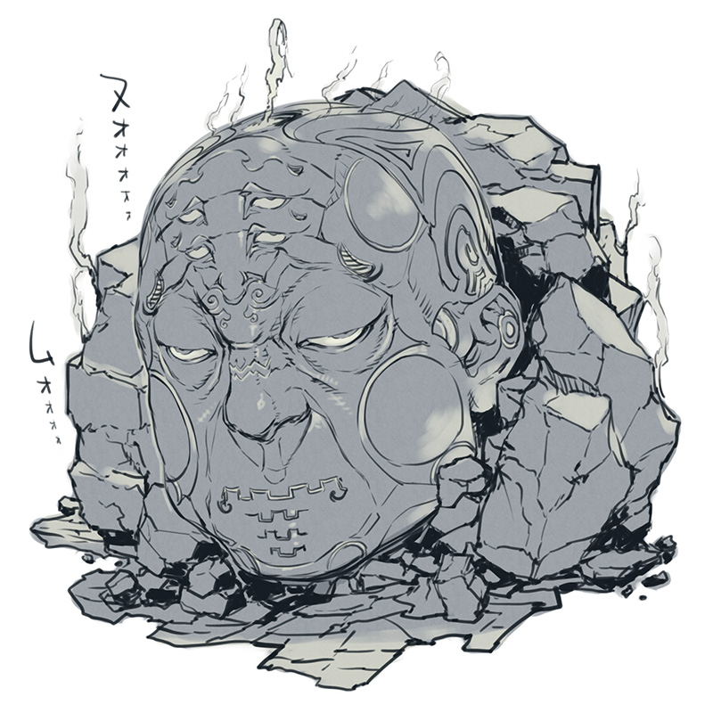 作者不詳「無題 Ⅰ 」●ペン画作品 直筆サイン 癒し系キャラ ● サイレントオークション☆10/4 12:00～10/9 23：59まで